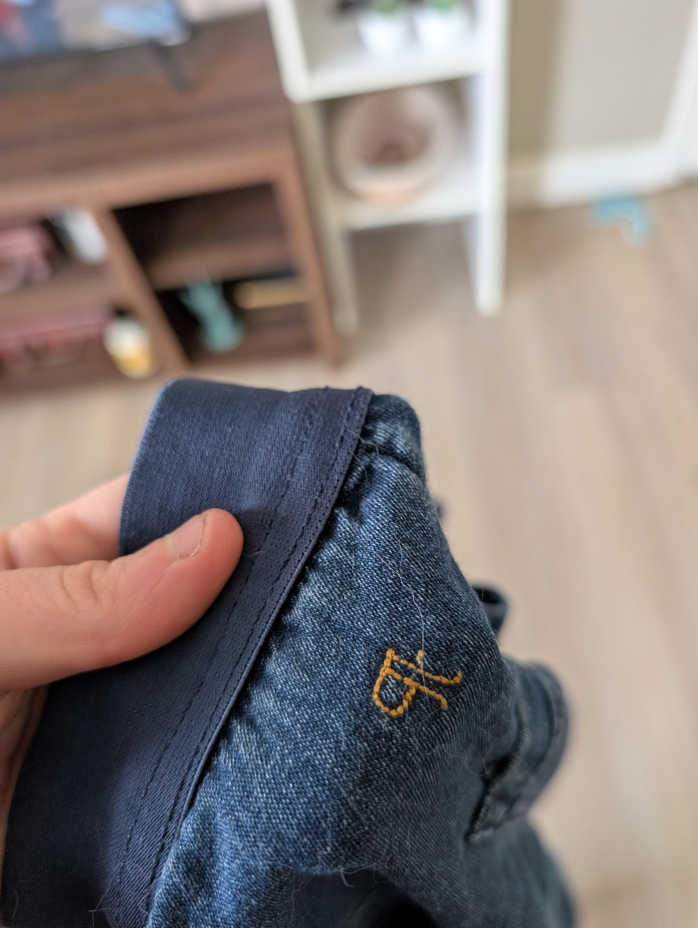 Pilcro Dark Blue Cropped Utility Pants - Picture 3 of 6